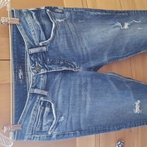 Silver Low Rise Skinny Jeans Size 28